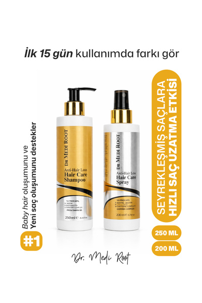 Dr.MediRoot Anti-Hair Loss Saç Bakım Seti Kök Destekleyici Şampuan & Sprey