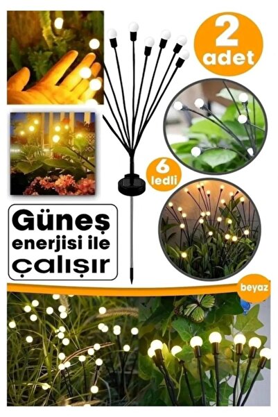 NEWSTORE HOME 2 Adet Toplu Işık Buketi Ateş Böceği Modeli Bahçe Solar Güneş E...