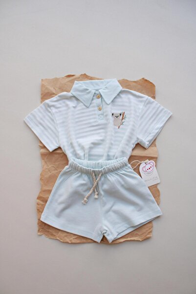 Oh La La Koala For Little Ones Set pantaloni scurți cu guler polo brodat Koal...