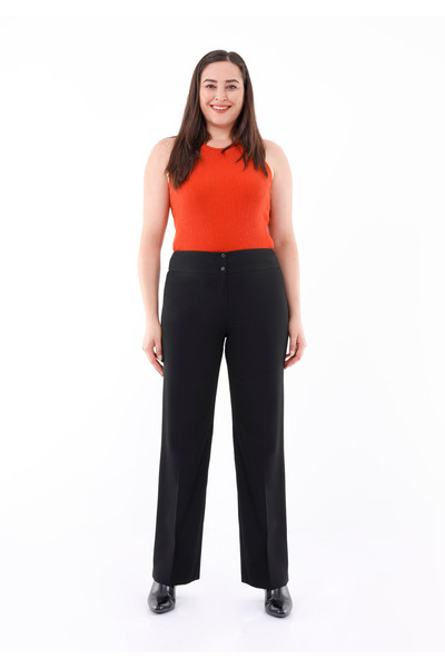 G-Line High Waist Pipe Leg Maxi Length Trousers
