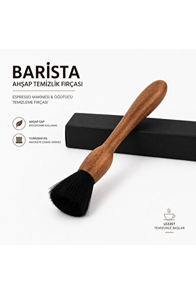Barista Ahşap Temizlik Fırçası – Espresso Makinesi Temizleme Fırçası