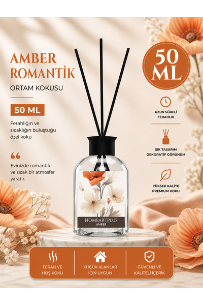 homeartplus amber  oda kokusu bambu esansiyel uçucu yağ 50 ml