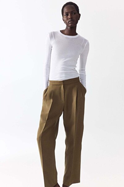 H&M Barrel-leg twill trousers