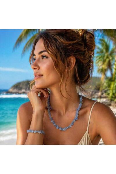 DEROSA JEWELRY&TEXTILES YAZ AYLARINININ VAZ GEÇİLMEZİ DOĞAL TAŞ KOLYELER