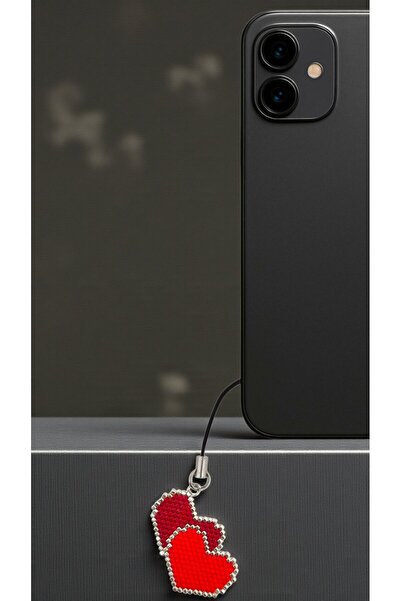 SEARD Miyuki Bead Handmade Heart Phone Charm - Charm 3