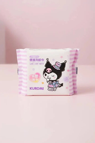 SANRIO Lisanslı Kuromi İnci Dokulu Kuru Mendil (25 Mendil)