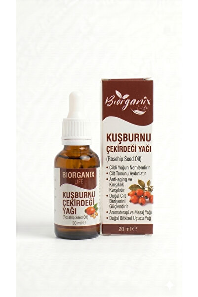 BİORGANİX Life %100 Saf Kuşburnu Çekirdeği Yağı 20 ml – Soğuk Sıkım & Cilt Ye...
