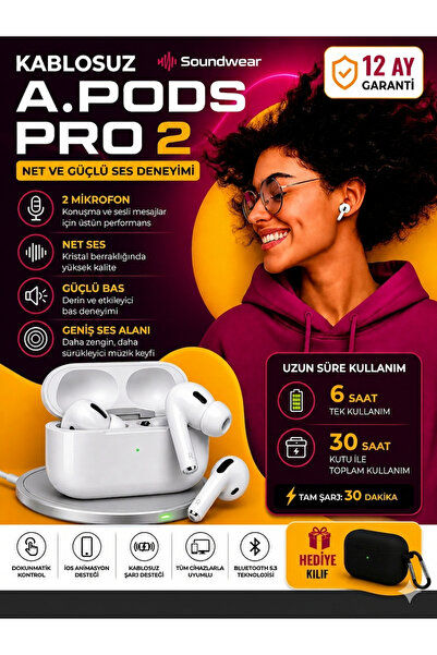 Viez Soundwear Air-S HD Ses Kalitesi Kulak İçi Bluetooth Kulaklık 5.0