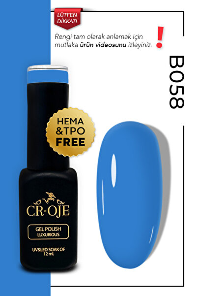 CROJE KALICI OJE Kalıcı Oje B058 Mavi (12 ML.)