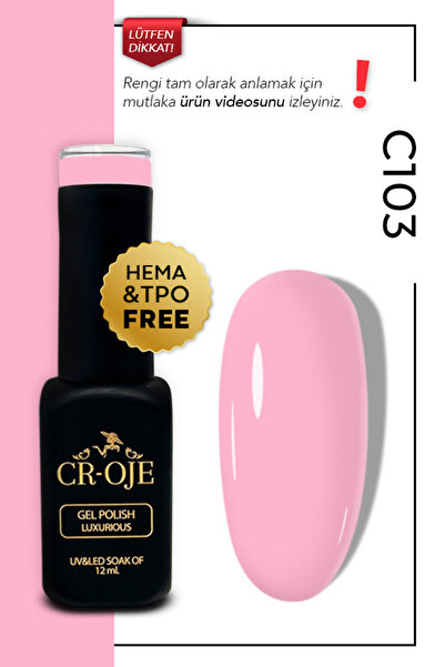 CROJE KALICI OJE Kalıcı Oje C103- Pembe (12 ML.)