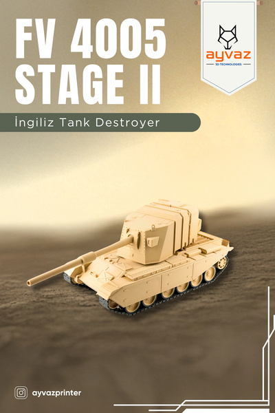 ayvazprinter FV 4005 STAGE II 1/35 Ölçek, 10x24x10 cm Boyutlu, Hareketli Pale...