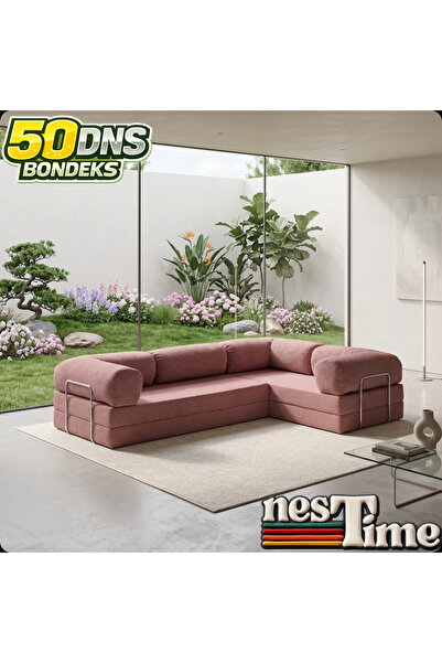 NESTİME Nestime® 300x200 cm Kapalı Köşe Modüler Sünger Koltuk Takımı