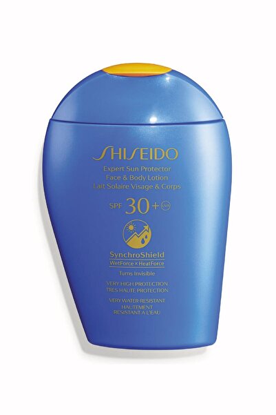 Shiseido SynchroShield Експерт Слънцезащитен лосион за лице и тяло SPF 30 150 мл
