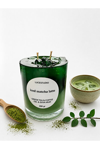 LuceStudio Bardak mum /Luce Studio ICED MATCHA LATTE 280gr. / Soya Wax / Bard...
