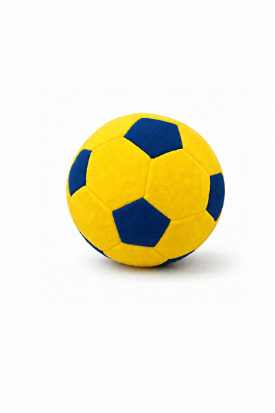 AsefKids Sarı Lacivert yumuşak peluş Tarftar Futbol Topu