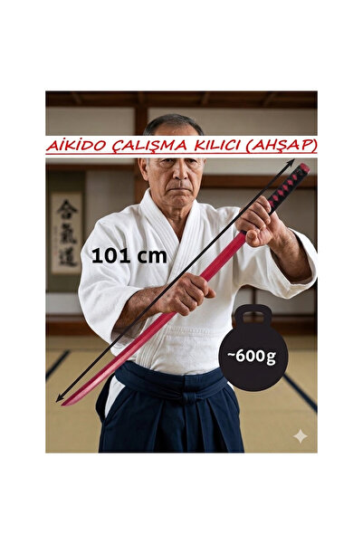 direkstoktan Aikido Ahşap Çalışma Kılıcı Bokken 101 cm / Aikido Kılıcı Bokken