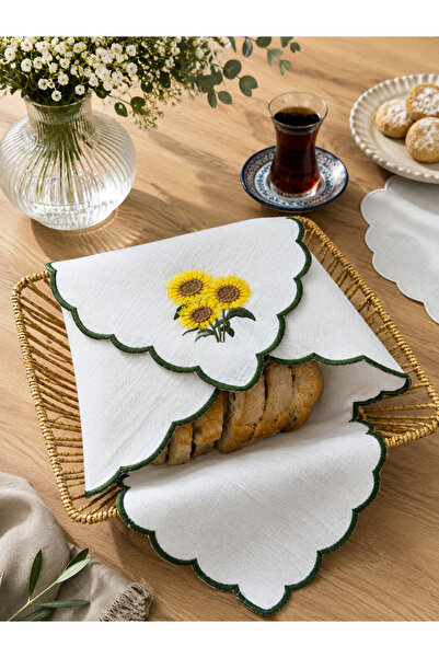 Home Ayçiçeği Desenli Ekmek Örtüsü