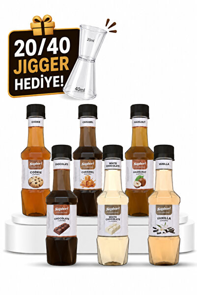 Saphori 6’lı Kahve ve Kokteyl Şurubu Seti 1500 ML (6x250 ML) Yoğun Aromalı Pr...