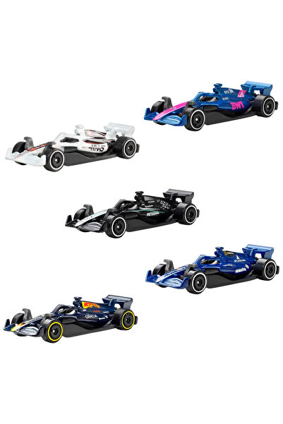HOT WHEELS Formula 1 5'li Set Yeni 2025 Araçları Mercedes, Red Bull, Alpine, Haas, Williams JLN11