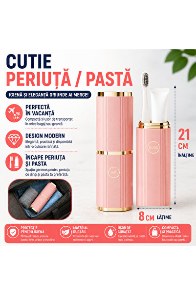 SMARTECH Husă de protecție pentru periuță de cap și pastă de pastă, geantă de...
