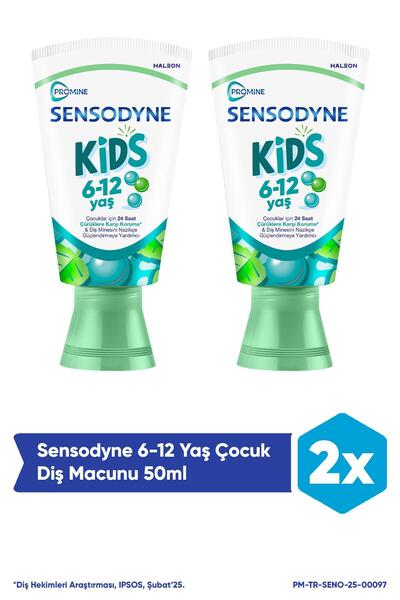 Sensodyne برومين 6+ معجون أسنان للأطفال 50 مل - بنكهة العلكة الفقاعية × 2 قطعة