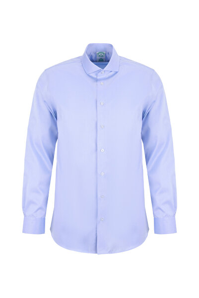 BROOKS BROTHERS Mavi Erkek İtalyan Slim Fit Gömlek BBSS26MSH036