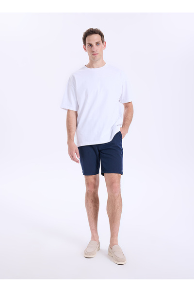 Fabrika Lacivert Erkek Jogger Bermuda Şort FABRESA N