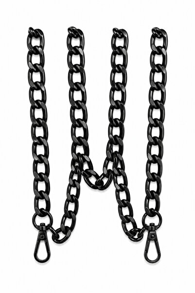 vollen yarn Non-Tarnish Black Metal Bag - Chain Flat Model, 120 cm