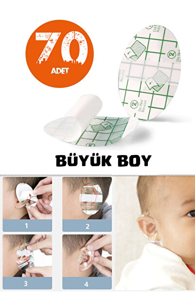 Tor Store 70'li Bebek Çocuk Kulak İçin Su Geçirmez Bant Tıkaç Duş Kuaför Havu...