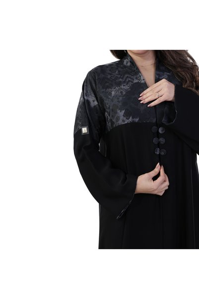 Lamir Premium Korean Style Abaya with Indian Jacquard Brocade