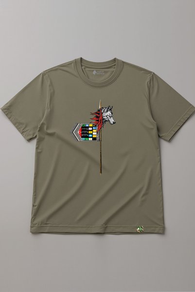 TURAN TACTICS Comfortable Fit Unisex T-Shirt with Wolf Headed Brick Design