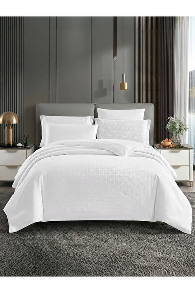 Donetella 6-Pcs Geometric Duvet Cover Set, King Size 220x240 cm, Brushed Micr...