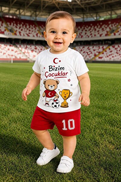 dinamik çocuk Erkek Kız Bebek Unısex Bizim Çocuklar Futbol Temalı Türkiye Ay ...