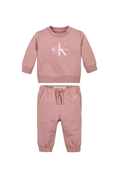 Calvin Klein Pembe Unisex Bebek Baskılı Eşofman Takımı IN0IN00353TP9