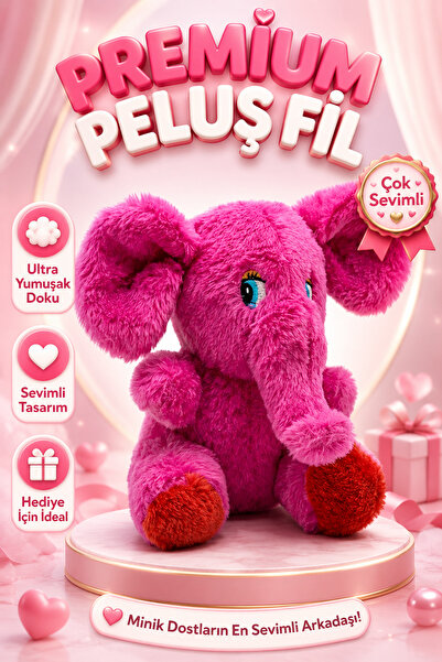 viyolmarketim Peluş Yavru Fil Oyuncak 22 cm – Yumuşak Peluş Uyku Arkadaşı – S...