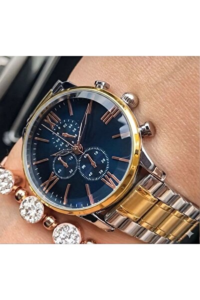ÇENÇEN Unisex Gold -sevgili Çelik Kasa Renkli Cam Kol Saatleri