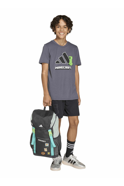 adidas Антрацитна момчешка тениска с принт KD6874 J MINECRAFT TR TEE
