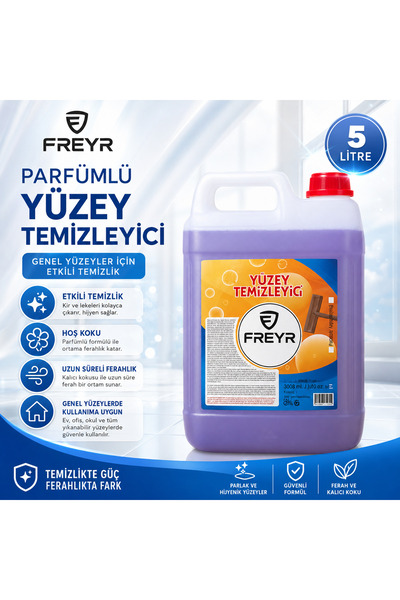 FREYR Profesyonel Yüzey Temizleyici 5 L - İz Bırakmayan Parlaklık ve Hijyen- ...
