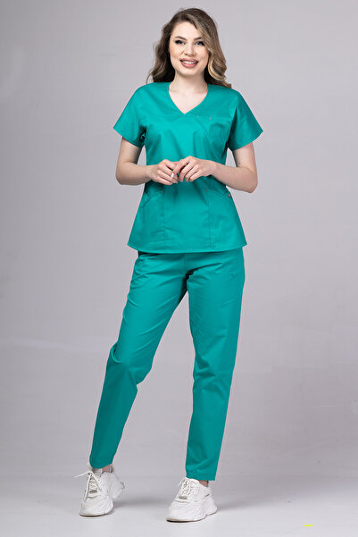 tag Uniformă medicală pentru femei, bluză și pantaloni, croială slim, New AMB...