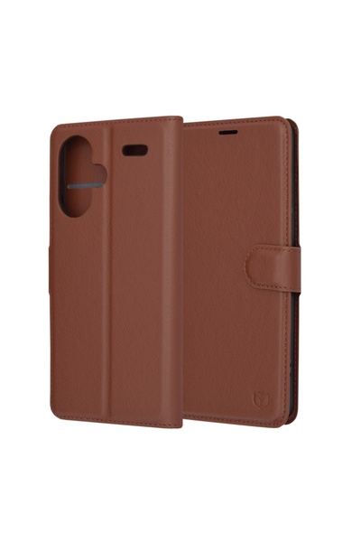 Techsuit Husă pentru Xiaomi Redmi Note 13 Pro+ 5G - Folio din piele - Maro