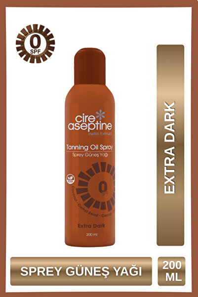 CIRE ASEPTINE BRONZLAŞTIRICI 0 SPF EXTRA DARK TANNING OİL SPREY