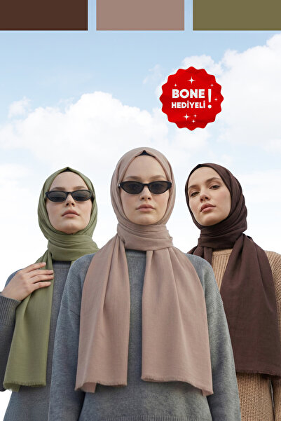Kamer Scarf Pure Line Serisi Pamuk Konfor Şal 3lü Paket