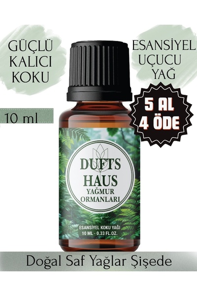 duftshaus Yağmur Ormanları Uçucu Yağ Buhurdanlık Yağı Difüzör Esansı Oda Orta...