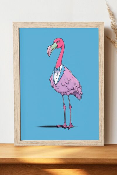 Luna Marissa Αφίσα Flamingo - Αφίσα τοίχου από γυαλιστερό χαρτί χωρίς πλαίσιο