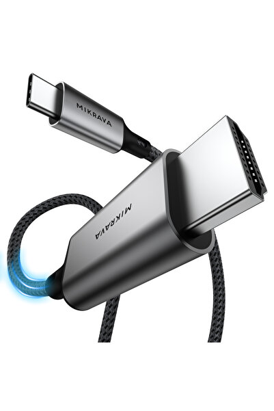 Mikrava USB C to HDMI Kablo (4K@60Hz, 1080P@165Hz) HDR HDCP Type-C to HDMI 2....