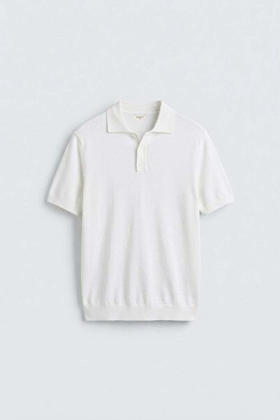 Antioch Ekru Comfort Slim Polo Yaka Erkek Triko T-Shirt