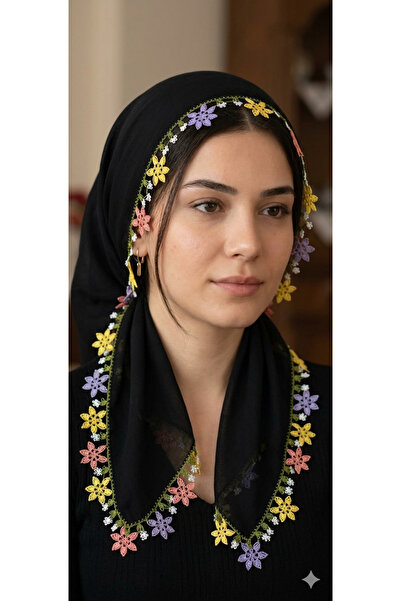 NUMİSTORE İğne oyası siyah renk namaz örtüsü