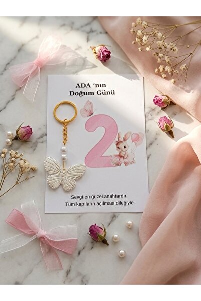Melyas tasarım Kelebek anahtarlık,doğum günü ,hediyelik 12 adet
