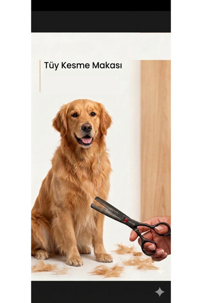 Duffa Evcil Hayvan Tüy Seyreltme Ara Makası Köpek Tüy Kesme Makası Pet Kuaför...