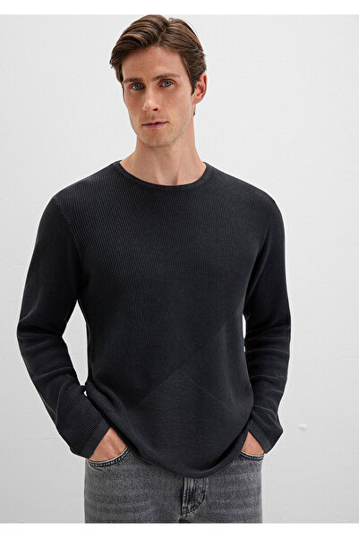 Mavi Černý svetr Slim Fit Crew Neck Neck - 070702 -900